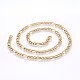 304 Stainless Steel Figaro Chain Necklaces X-MAK-L015-29A-2