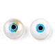 Perles de coquille d'eau douce naturelles mauvais œil SHEL-F001-35-4
