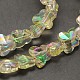 Rainbow Plated Faceted Butterfly Electroplated Glass Bead Strands EGLA-F105-02A-2