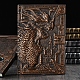 3Dエンボス加工PUレザーノートブック  a5ドラゴン柄ジャーナル  学校の事務用品用  赤銅鉱  215x145mm OFST-PW0009-001A-1