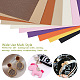 Sunnyclue 1 juego 10pcs hojas de tela de cuero sintético sólido pu kit de cuero sintético para pendientes llaveros arcos artesanías decoraciones para festivales DIY-SC0001-05-5