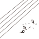 DIY 304 chaînes de câble en acier inoxydable kits de fabrication de collier DIY-SZ0001-80P-1