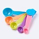 Cucharas de medir de plástico de colores TOOL-WH0048-06-2