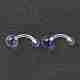 Acrylic Curved Barbell Eyebrow Rings AJEW-P084-08-2