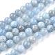 Chapelets de perles en aigue-marine naturelle G-F641-02-6mm-01B-1