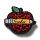 Pomme de la journée des enseignants avec perles focales en silicone pour stylo SIL-D005-01B-02-1