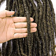 カーリーフェイクlocsかぎ針編みの髪  巻き終わり  かぎ針編みの女神locs合成編組ヘアエクステンション  低温耐熱繊維  長い＆縮毛  明るい茶色  20インチ（50.8cm）  1連/袋 OHAR-G005-12C-3