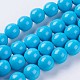 Chapelets de perles en turquoise synthétique G-E456-44-12mm-1