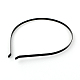 4.5mm Width Plain Black Half Round Face Iron Hair Bands X-OHAR-R072-02-1