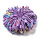 Bunte elastische Nylon-Haargummis für Mädchen und Kinder, mit Kunststoff-Perlen, Medium lila, 2 mm, Innendurchmesser: 32 mm