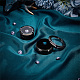 PH Pandahall 2 Größen lose Diamant-Edelstein-Vitrine 1.3 1.6'' Schmuck-Präsentationsbehälter Diamant-Aufbewahrungsbox mit Fenster Legierungs-Schmuckschatulle mit Schwamm für Diamanten Jubiläums-Aufbewahrungskette CON-PH0002-90B-2