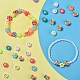 120Pcs 4 Style Smiling Face Beads for DIY Jewelry Making Finding Kits DIY-YW0005-10-7