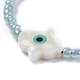 Verstellbarer Nylonfaden geflochtene Perlen Armbänder BJEW-JB04370-02-2