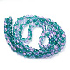 Spray Painted Crackle Glass Beads Strands CCG-Q002-6mm-06-2