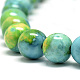 Chapelets de perle en jade d'un océan blanc synthétique G-S254-4mm-C04-4