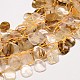 Tigerskin Glass Teardrop Beads Strands G-E254-27A-1
