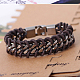 Imitation Leather Cord Bracelets BJEW-N0011-007A-1