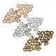 OLYCRAFT 6 Pairs Filigree Trivet Sew on Cape Cloak Clasp Fasteners 63 x 28mm Hook and Eye Cardigan Clip for Rope PALLOY-OC0001-47-2