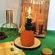 3D パイナップル DIY シリコンキャンドルモールド  アロマセラピーキャンドル型  香りのキャンドル作り型  ショッキングピンク  7.7x7.8x15.2cm PW-WG80681-01-3