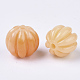 Synthetic Coral Corrugated Melon Beads CORA-R017-27-A05-2