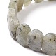 Bracelet extensible perlé ovale en labradorite naturelle G-E010-01I-3