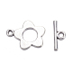 Flower Tibetan Style Alloy Toggle Clasps A0977Y-1