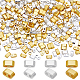 CREATCABIN 400Pcs 2 Hole Half Tila Beads 24K Gold Plated Seed Beads Bulk Silver Rectangle Metallic Flat Mini Opaque Electroplated Hematite for Craft Bracelet Necklace Earring Jewelry Making 2mm G-CN0001-01-1