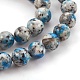 Fili di perline di pietra k2 imitazione giada naturale/goccia di pioggia azzurrite G-B046-08E-3
