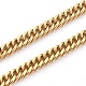 304 colliers de chaîne à maillons cubains taillés en diamant en acier inoxydable NJEW-JN03367-01-2