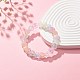 Bracelet extensible perlé coeur acrylique couleur bonbon pour femme BJEW-JB08240-2