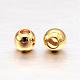 Real Gold Plated Brass Round Spacer Beads KK-L147-197-2.5mm-NR-2