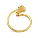 Круглые и облачные открытые кольца-манжеты из матовой латуни для женщин RJEW-L120-005G-2