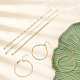 ANATTASOUL 6Pcs 6 Style Brass Twist Rope & Figaro & Paperclip & Curb Chain Bracelets Set for Women BJEW-AN0001-10-7