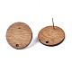 Серьги-гвоздики из орехового дерева MAK-N033-008B-1