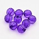 Faceted Round Transparent Acrylic Beads TACR-P053-8mm-25D-1