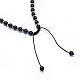 Natural Obsidian Pendant Necklaces NJEW-P241-C01-4