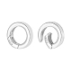 2 шт. 925 кольца-пружинки из стерлингового серебра с 925 штампами STER-PH0002-15-7