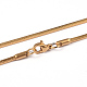304 Edelstahl quadratische Schlangenketten Halsketten NJEW-K049-04G-2