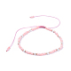 Bracelets de perles tressées en fil de nylon ajustable BJEW-JB04377-02-1