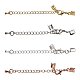 PandaHall Elite 4 Mixing Colors Brass Chain Extender And Lobster Claw Clasps Drop End for Craft 1 Box KK-PH0017-02-4