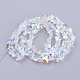 Chapelets de perles en verre électroplaqué EGLA-T004-05-2