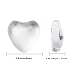 Cabochons cardiaques de verre transparent X-GGLA-R021-8mm-2