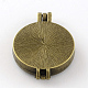Rack Plating Hollow Brass Diffuser Locket Pendants KK-S652-AB-3