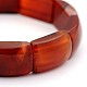 Agata pietra preziosa i braccialetti di perline naturali tratto rosso BJEW-J118-B10-2