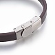 Microfibra pulseras cordón de cuero BJEW-L635-01B-M-4