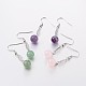 Natural Mixed Stone Dangle Earrings EJEW-JE01816-1