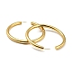 Rack Plating Brass Ring Stud Earrings EJEW-K263-02G-2