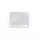 空の四角いアルミパレットパン  アイシャドウチークリップスティックオーガナイザー  化粧パレット用  銀  24x24x3.5mm MRMJ-WH0062-09-1