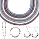 Pandahall Elite 8 Stränge 4 Farben flache runde umweltfreundliche handgefertigte Fimo-Perlen CLAY-PH0001-77-1