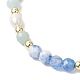 Браслеты из натурального голубого агата BJEW-JB11763-02-3